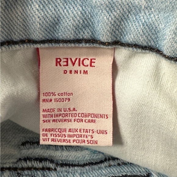 Revice Light Wash Cut Off Denim Shorts, Size 29 - Picture 7 of 8